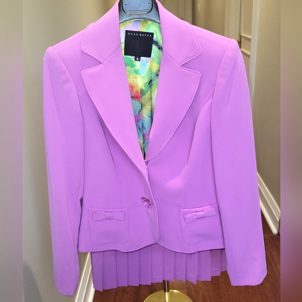 Ross Mayer purple skirt suit